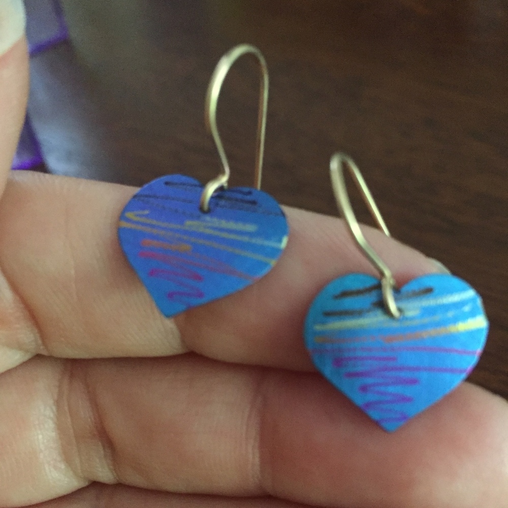 Harry Mason Niobium Heart Earrings